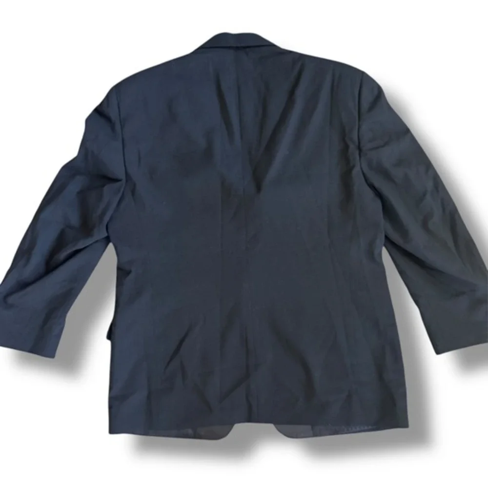 Vintage‎ Bill Blass Menswear 1980s Black Wool Tuxedo Jacket Satin Lapels 42R